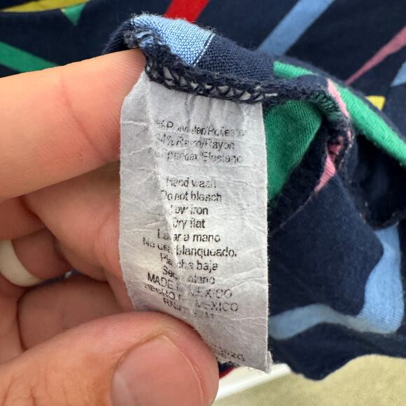 Timing Rainbow Stripe Short Sleeve Tee Top US Women's M New - Picture 4 of 5